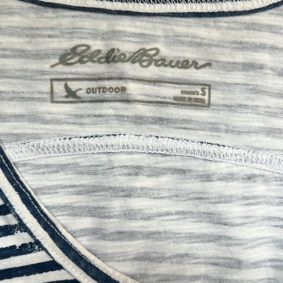 Eddie Bauer blue and white striped tank top, size small - Picture 5 of 7